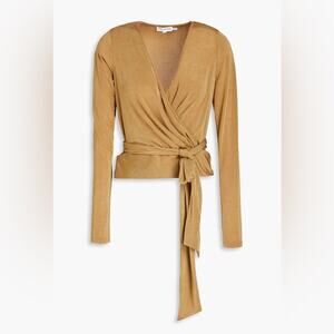 GOOD AMERICAN Wrap-effect stretch-jersey top size 3 (b18)